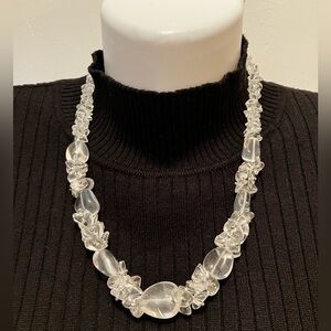 Stunning Clear Chrystal Beaded Necklace